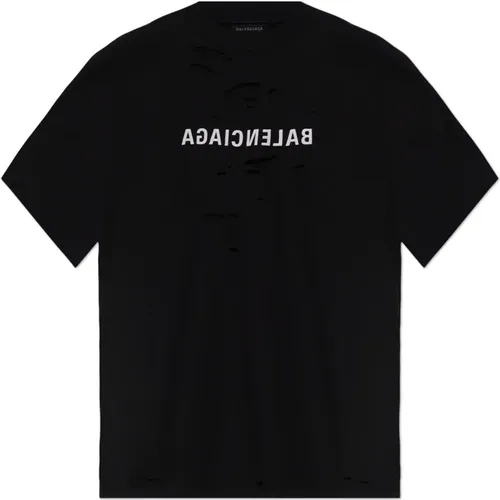 T-Shirt mit Logo Balenciaga - Balenciaga - Modalova