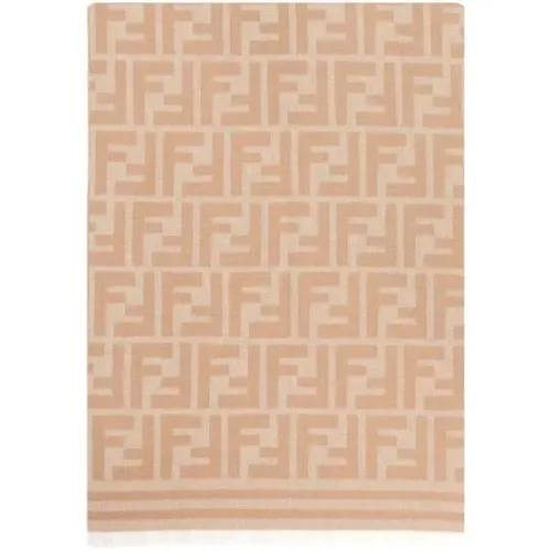 Jacquard Fringe Scarf , male, Sizes: ONE SIZE - Fendi - Modalova