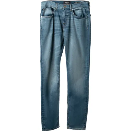 Slimmy Tapered Left Hand Sierra Jeans , Herren, Größe: 2XL - 7 For All Mankind - Modalova