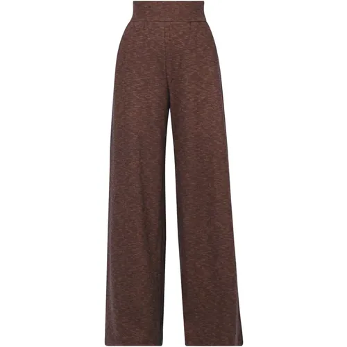 Wide corduroy pants with elastic waist , female, Sizes: S, XS, M - NIU - Modalova