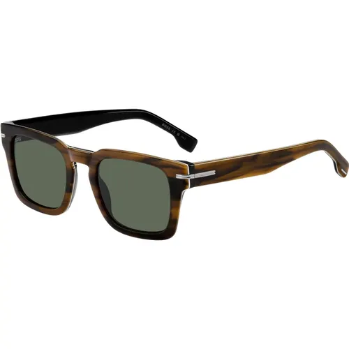 Stilvolle Sonnenbrille in Gestreift Schwarz Weiß - Hugo Boss - Modalova