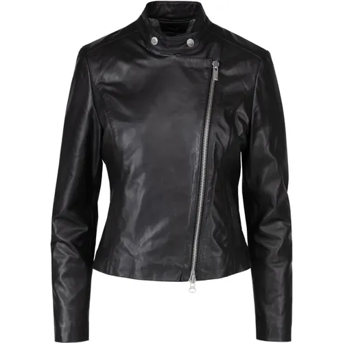 Nabs Leather Jacket , female, Sizes: L, S, M - BomBoogie - Modalova