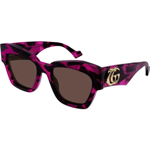 Square Sunglasses Trendy Urban Style , unisex, Sizes: 55 MM - Gucci - Modalova