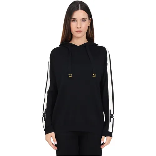 Hooded Sweater Casual Autumn Winter , female, Sizes: M, XL, S - Elisabetta Franchi - Modalova