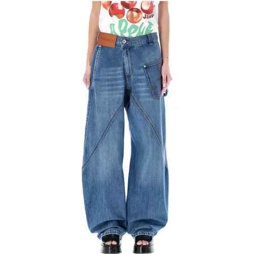 Hellblaue Twisted Workwear Jeans , Damen, Größe: W28 - JW Anderson - Modalova