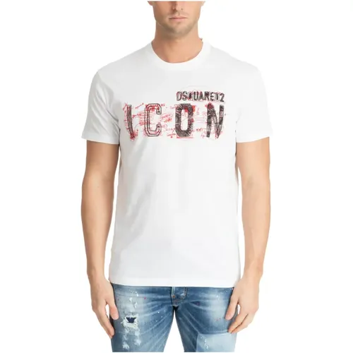 Gemustertes T-Shirt für Männer - Dsquared2 - Modalova