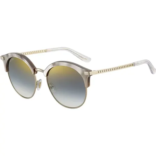 Mode Sonnenbrille Weiß/Grau Verspiegelt Verlauf - Jimmy Choo - Modalova