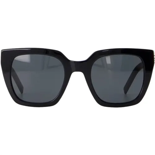 Schwarze Acetat-Sonnenbrille - SL M143 , Damen, Größe: 51 MM - Saint Laurent - Modalova