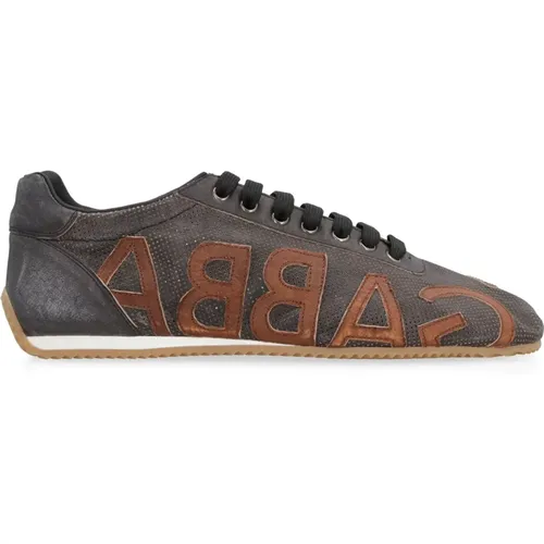 Leder Low-Top Sneakers , Herren, Größe: 40 1/2 EU - Dolce & Gabbana - Modalova