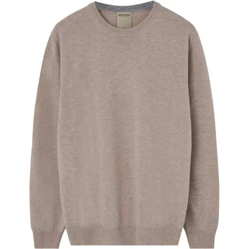 Lambswool Crewneck Sweaters , Herren, Größe: 2XL - Woolrich - Modalova