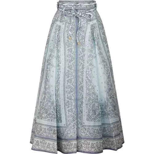 Bandana Print Midi Skirt , female, Sizes: S - Zimmermann - Modalova