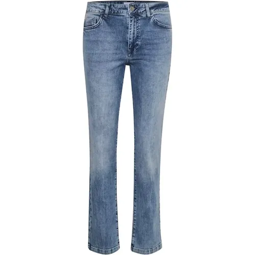 Mollysz Mw Regular Jeans Hellblauer Denim , Damen, Größe: W34 - Saint Tropez - Modalova