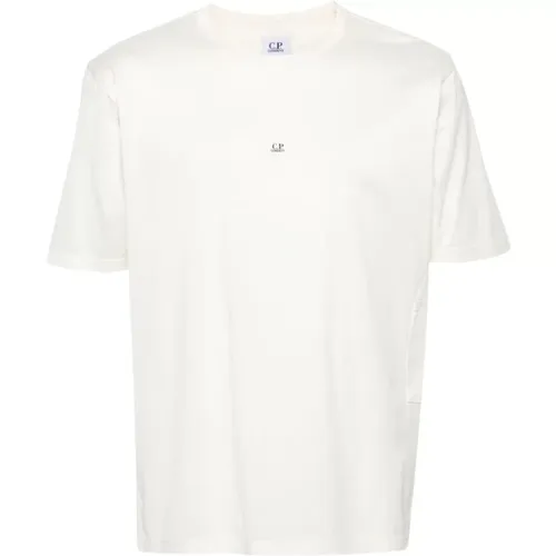 Weiße T-Shirts & Polos für Männer , Herren, Größe: S - C.P. Company - Modalova