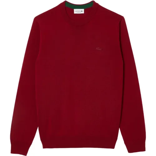 Merino Wool Round Neck Sweater , male, Sizes: M, XS, S, XL, 2XL, L - Lacoste - Modalova