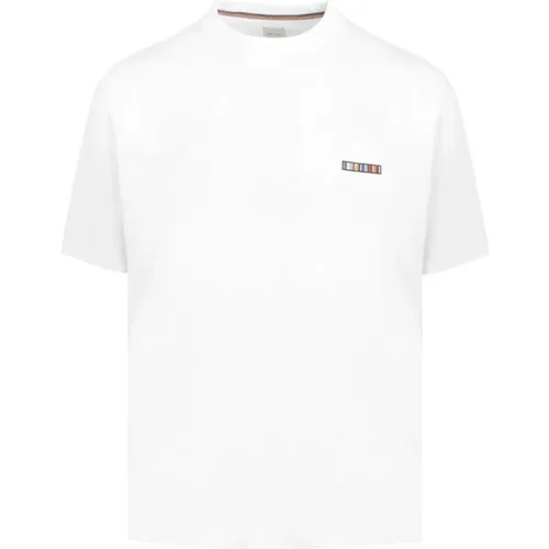 Multi Stripe Embroidery T-Shirt , male, Sizes: L, XL, M, 2XL - Paul Smith - Modalova