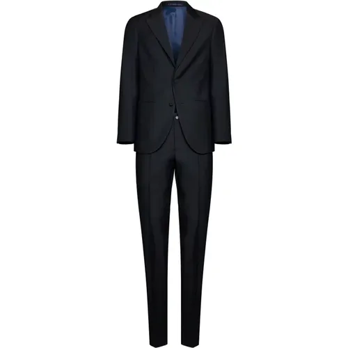 Wool Suit with Peak Lapels , male, Sizes: 2XL, M, XL, L - D4.0 - Modalova
