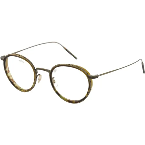 Round Tk-8 Sunglasses /Antique gold/espresso , unisex, Sizes: S - Oliver Peoples - Modalova