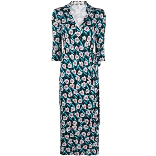 Floral Print Silk Dress , female, Sizes: M - Diane Von Furstenberg - Modalova