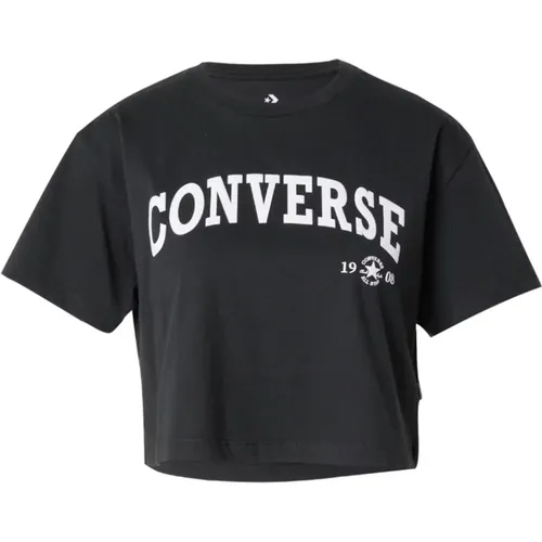 Logo Print Crop T-shirt Converse - Converse - Modalova