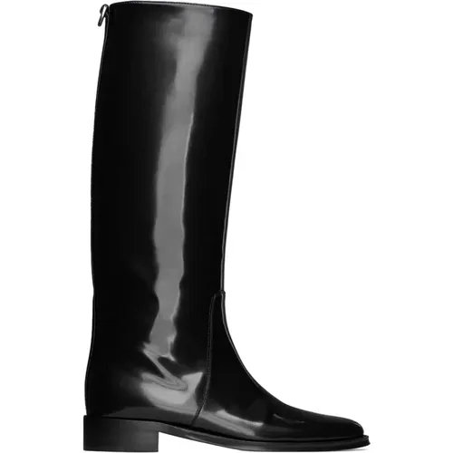 Stylish Leather Ankle Boots , female, Sizes: 6 UK, 4 UK, 3 1/2 UK, 3 UK, 4 1/2 UK - Saint Laurent - Modalova