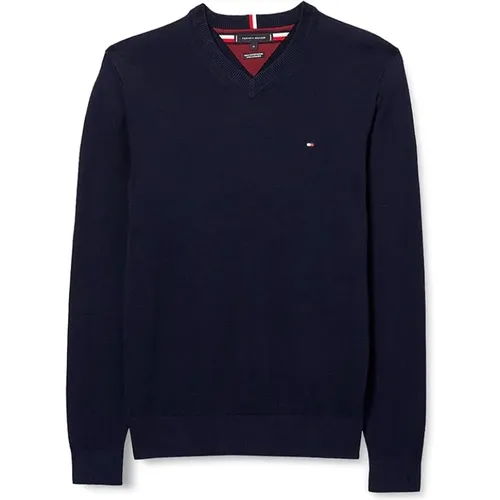 Cotton Cashmere Sweater , male, Sizes: M, XL, L, 3XL - Tommy Hilfiger - Modalova