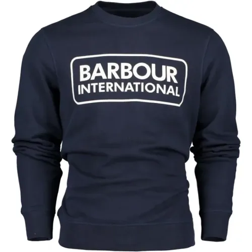 Großer Logo-Sweatshirt in Marineblau , Herren, Größe: 2XL - Barbour - Modalova
