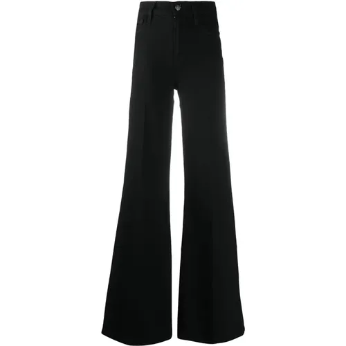 Schwarze High-Waisted Flared Jeans , Damen, Größe: W23 - Frame - Modalova