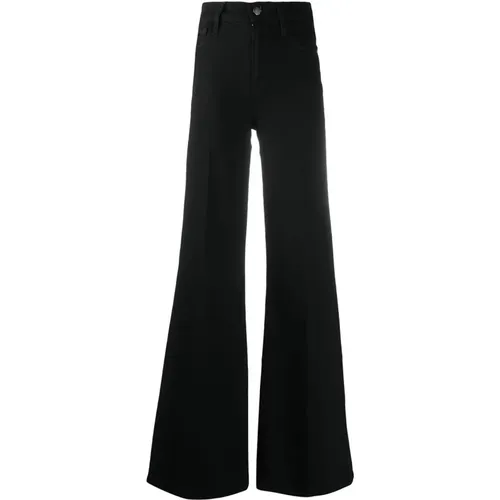 Schwarze High-Waisted Flared Jeans , Damen, Größe: W25 - Frame - Modalova