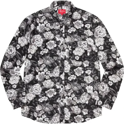 Floral Corduroy Shirt Limited Edition , male, Sizes: M - Supreme - Modalova