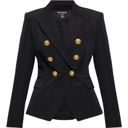 Wool blazer , female, Sizes: L - Balmain - Modalova