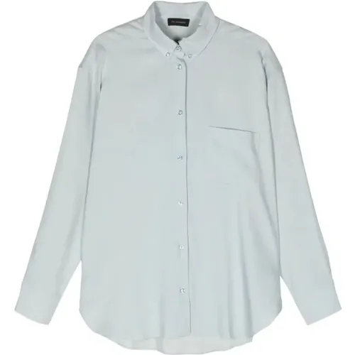 Oversize Button-Down Hemd in Hellblauem Denim - Andamane - Modalova
