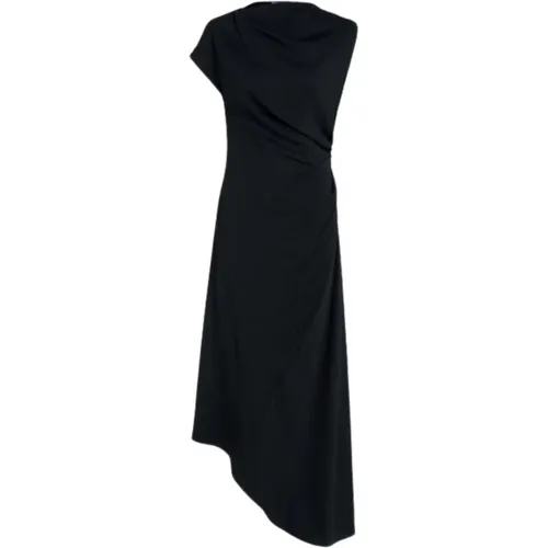 Draped Midi Dress for Women , female, Sizes: M, L, XS, S - Calvin Klein - Modalova