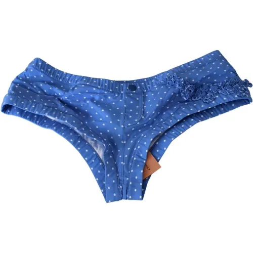 Blaue Gepunktete Bikini Shorts - Ermanno Scervino - Modalova