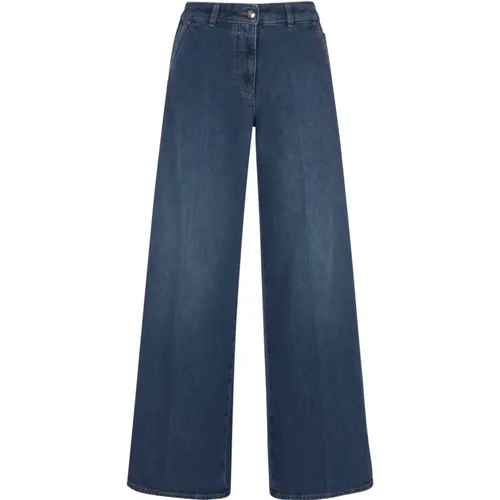 Denim Twill Comfort Stretch Indigo Jeans , Damen, Größe: L - PESERICO - Modalova