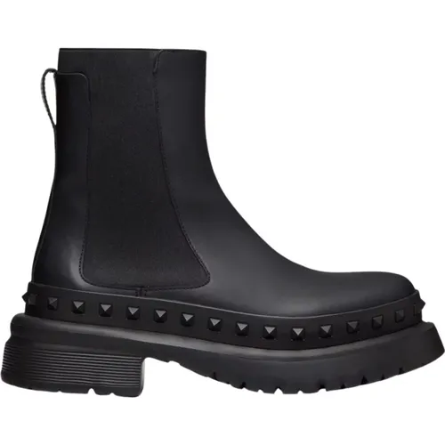 M-Way Rockstud Beatle Boots , male, Sizes: 6 UK, 9 UK, 11 UK, 8 UK, 10 UK - Valentino Garavani - Modalova