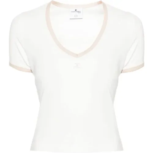 T-Shirts , female, Sizes: XS, S, L - Courrèges - Modalova