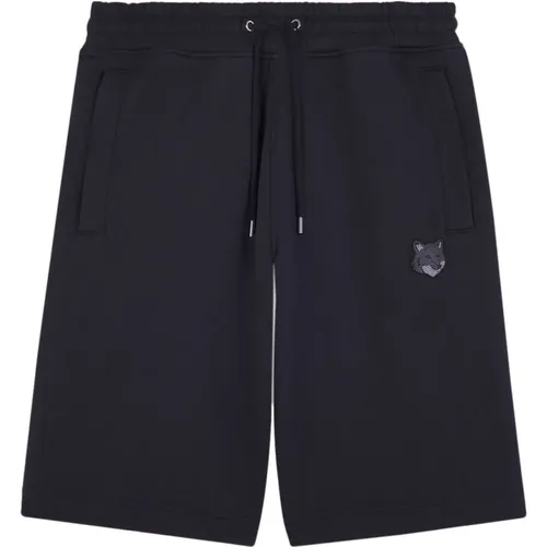 Cotton Shorts with Elastic Waistband , male, Sizes: M, L, XL - Maison Kitsuné - Modalova