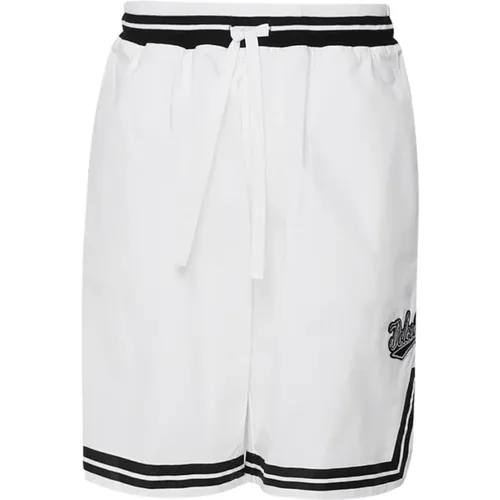 Cotton Shorts Elastic Waist Drawstring Italy , male, Sizes: L - Dolce & Gabbana - Modalova