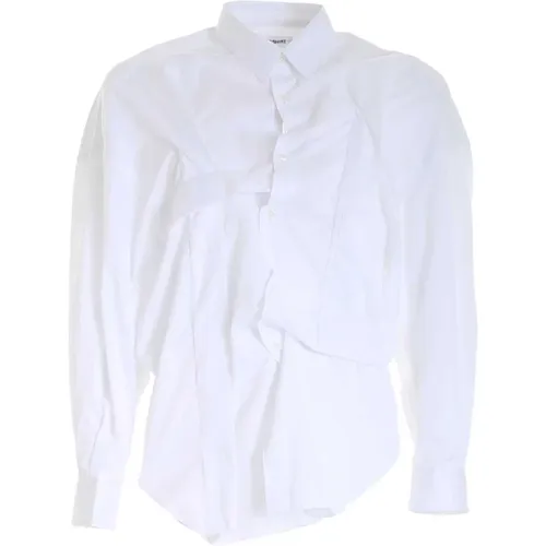 Weiße Gekreppte Hemd, Entspannte Eleganz , Herren, Größe: S - Comme des Garçons - Modalova