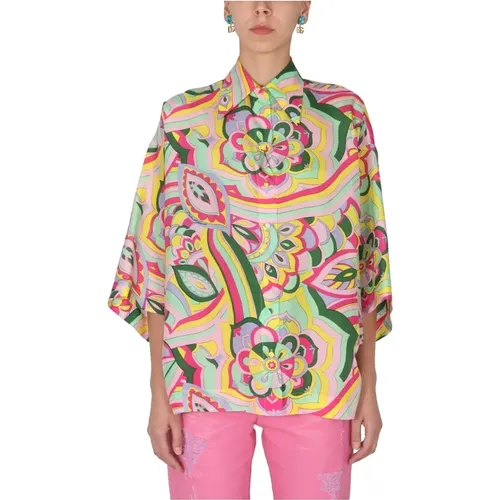 Print Shirt , female, Sizes: XS, S - Dolce & Gabbana - Modalova