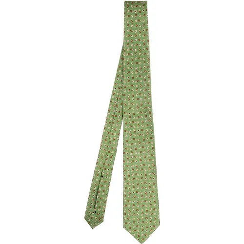 Grünes Seidenmuster Krawatte - Errico Formicola - Modalova