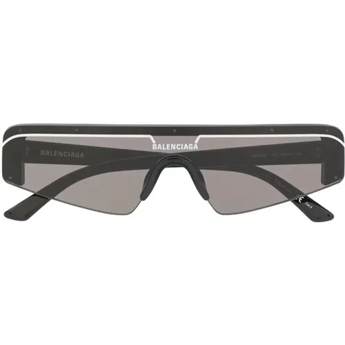 Schwarze Ski Rechteckige Brille , Damen, Größe: ONE Size - Balenciaga - Modalova