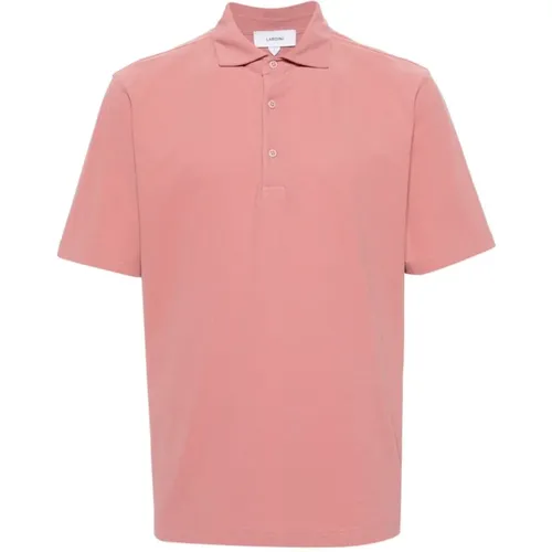Korallrosa Polo Shirt , Herren, Größe: XL - Lardini - Modalova