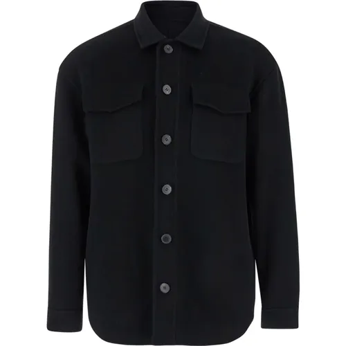 Wool Shirt , male, Sizes: L, M, S - Low Brand - Modalova