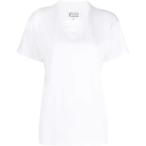 Iconic Logo Women`s Crew-Neck T-Shirt , female, Sizes: XS - Maison Margiela - Modalova
