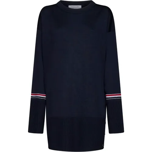 Blaue Crewneck Pullover Thom Browne - Thom Browne - Modalova