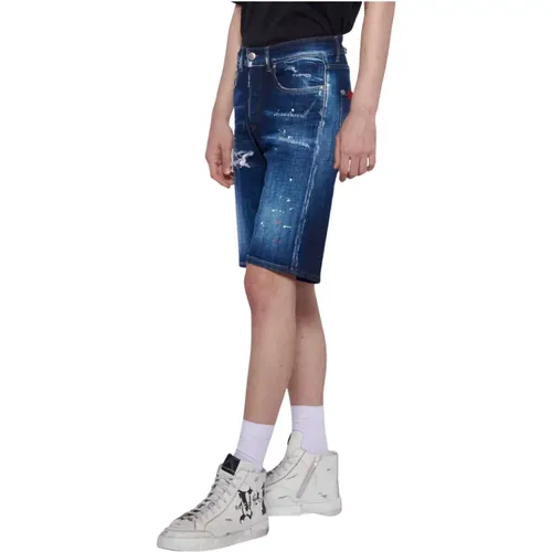 Verwaschene Denim Bermuda Shorts , Herren, Größe: W35 - John Richmond - Modalova