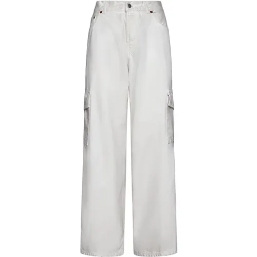 Weiße Cargo Jeans , Damen, Größe: W28 - Haikure - Modalova