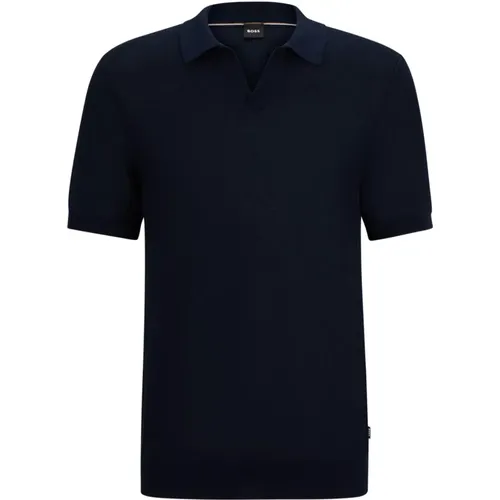 Structured Cotton Polo Shirt Tempio Style , male, Sizes: M, S, 2XL, XL, L - Hugo Boss - Modalova