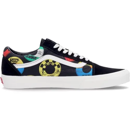 Classic Low Top Sneaker Black/Multi , male, Sizes: 8 1/2 UK, 9 UK - Vans - Modalova